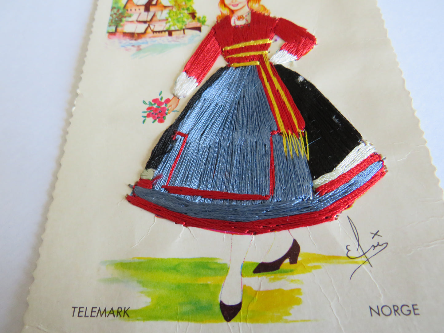 Vintage Norwegian Postcard of Telemark Norge