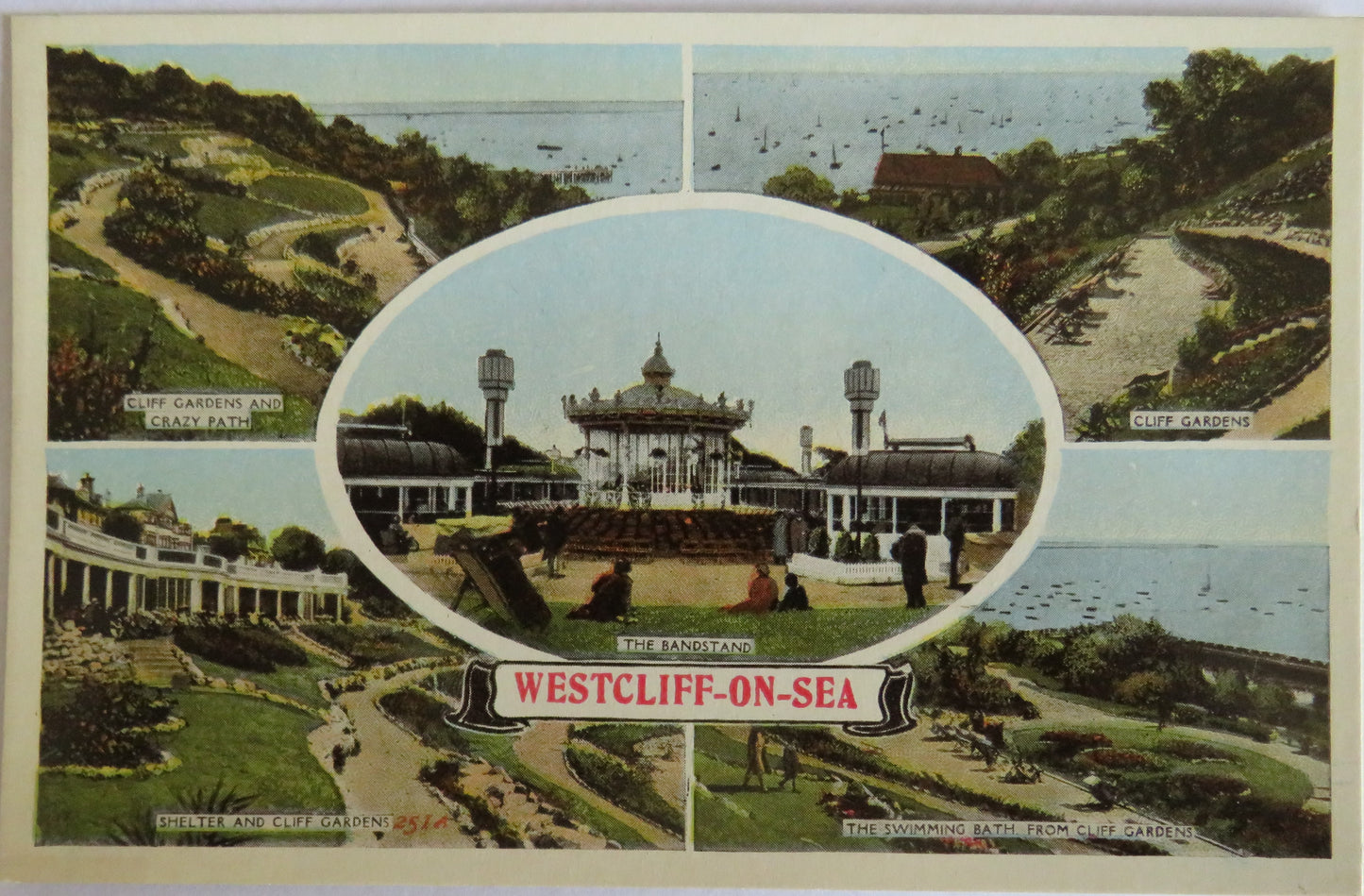 Vintage Postcard of Westcliff-On-Sea