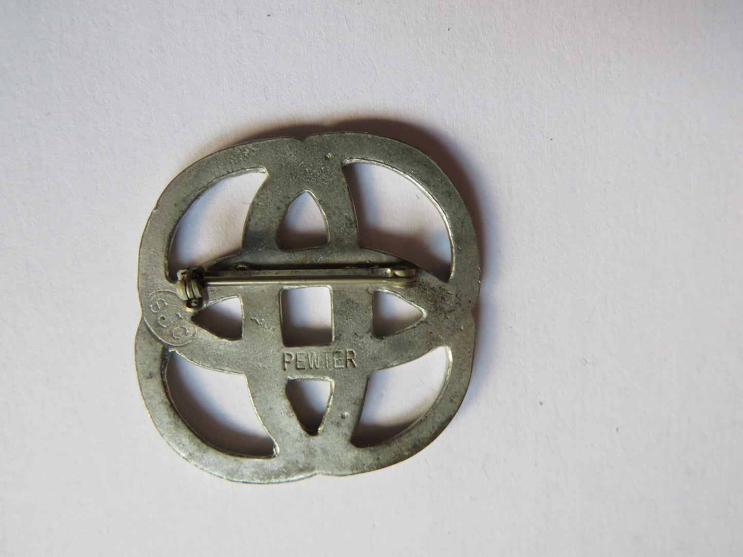 Lugh's Knot Brooch In Pewter By St Justin