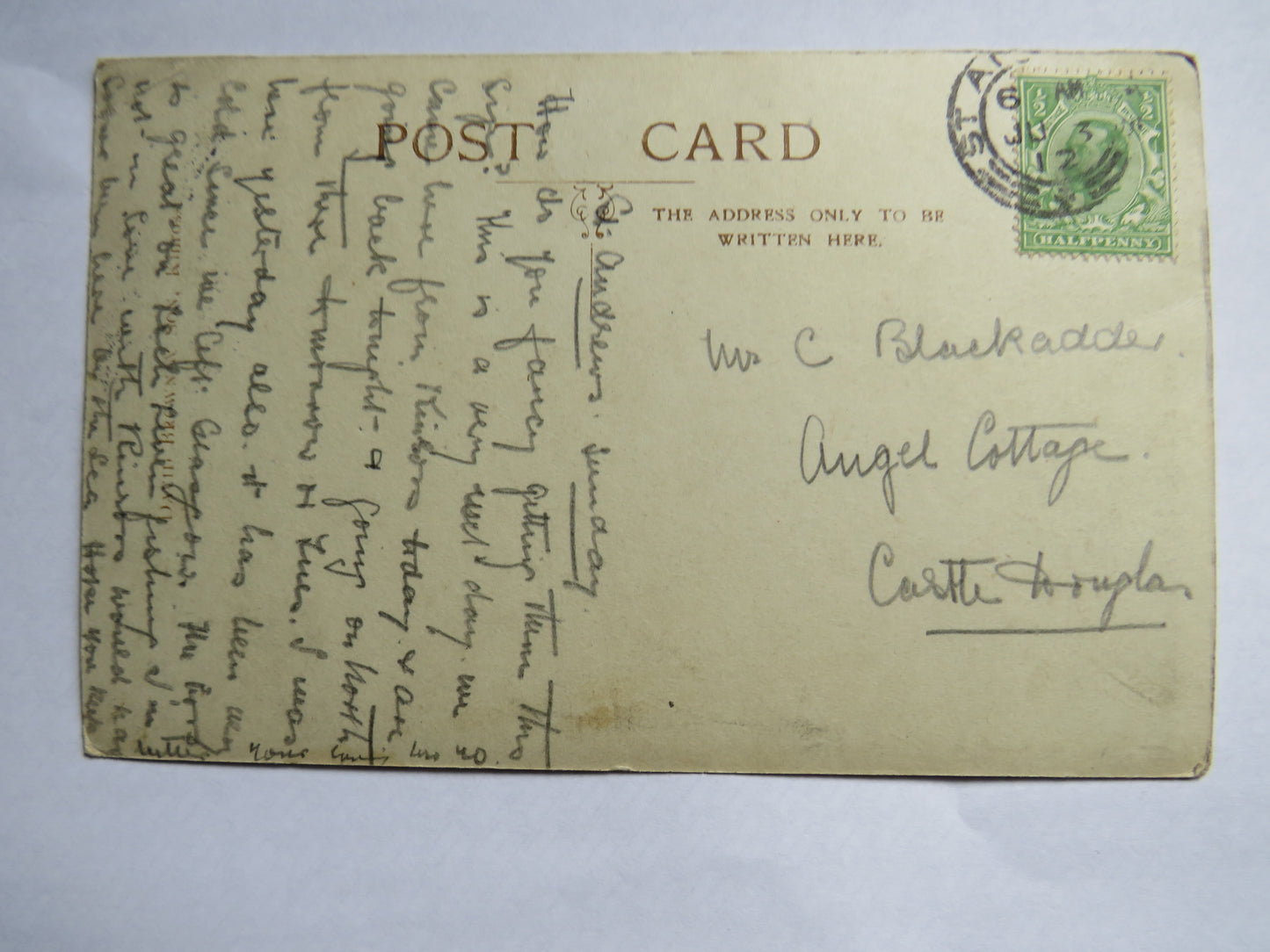 Vintage Postcard of The Loch Leven Angler's Dream, 1912