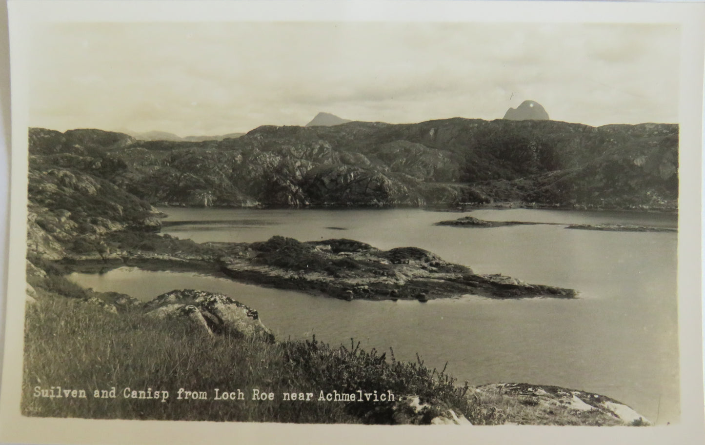 Vintage Postcard of Suliven and Canisp From Loch Roe Near Achmelvich