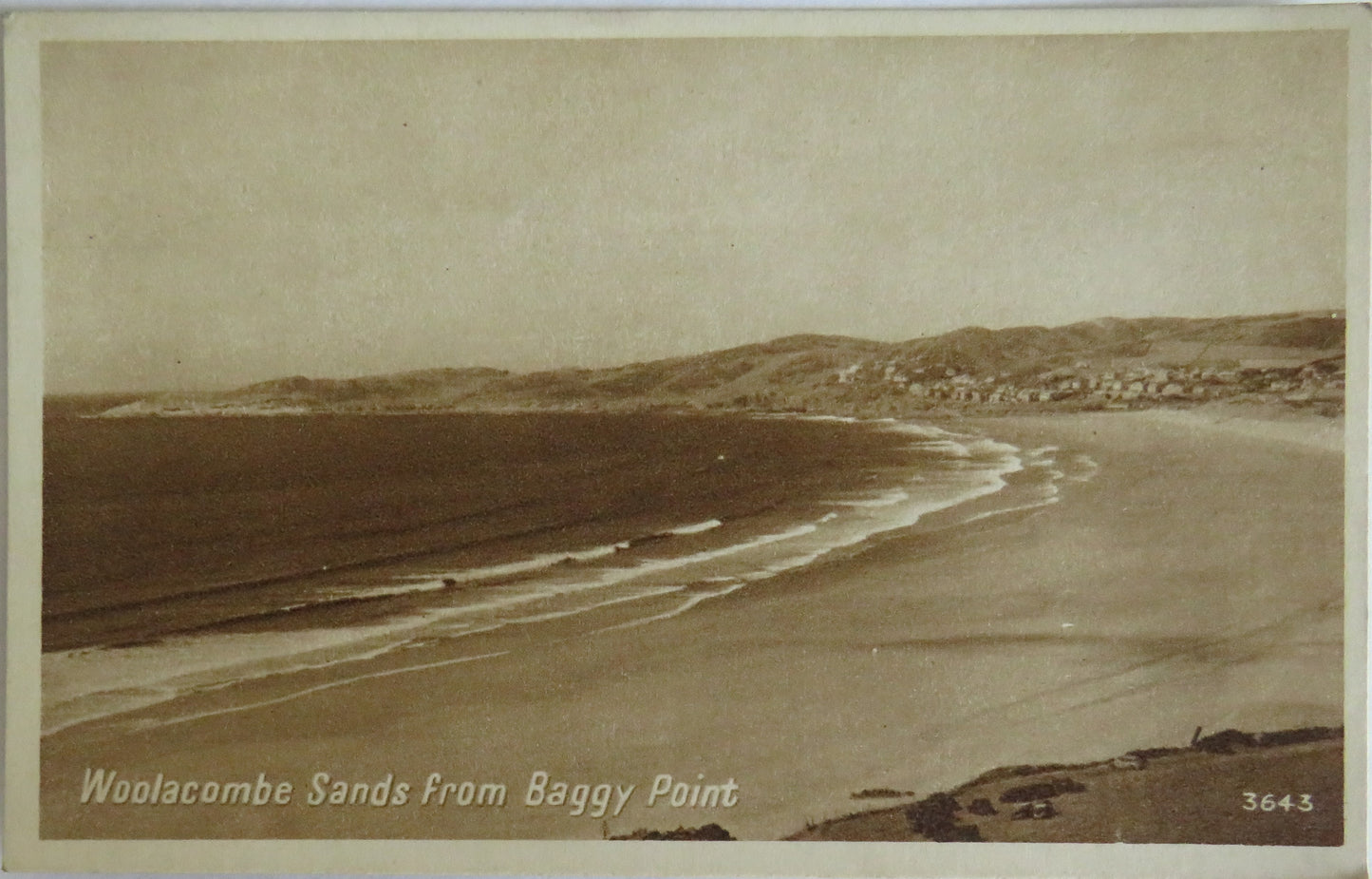 Vintage Postcard of Woolacombe Sands From Baggy Point