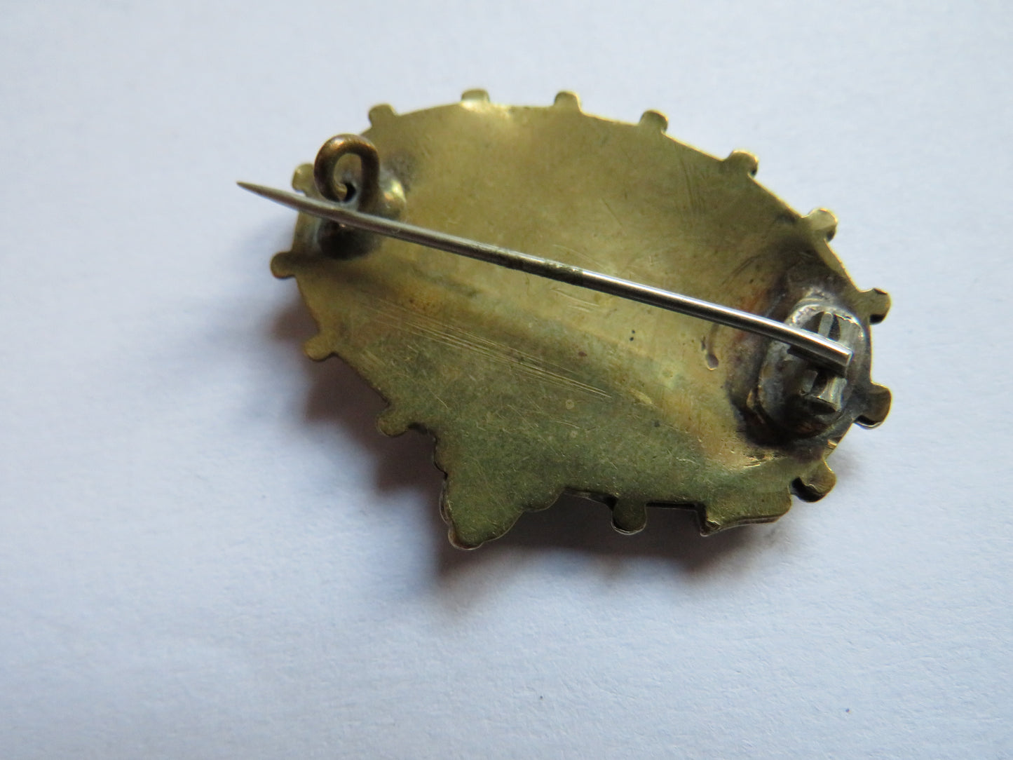 Antique Victoria White Metal "Mizpah" Brooch