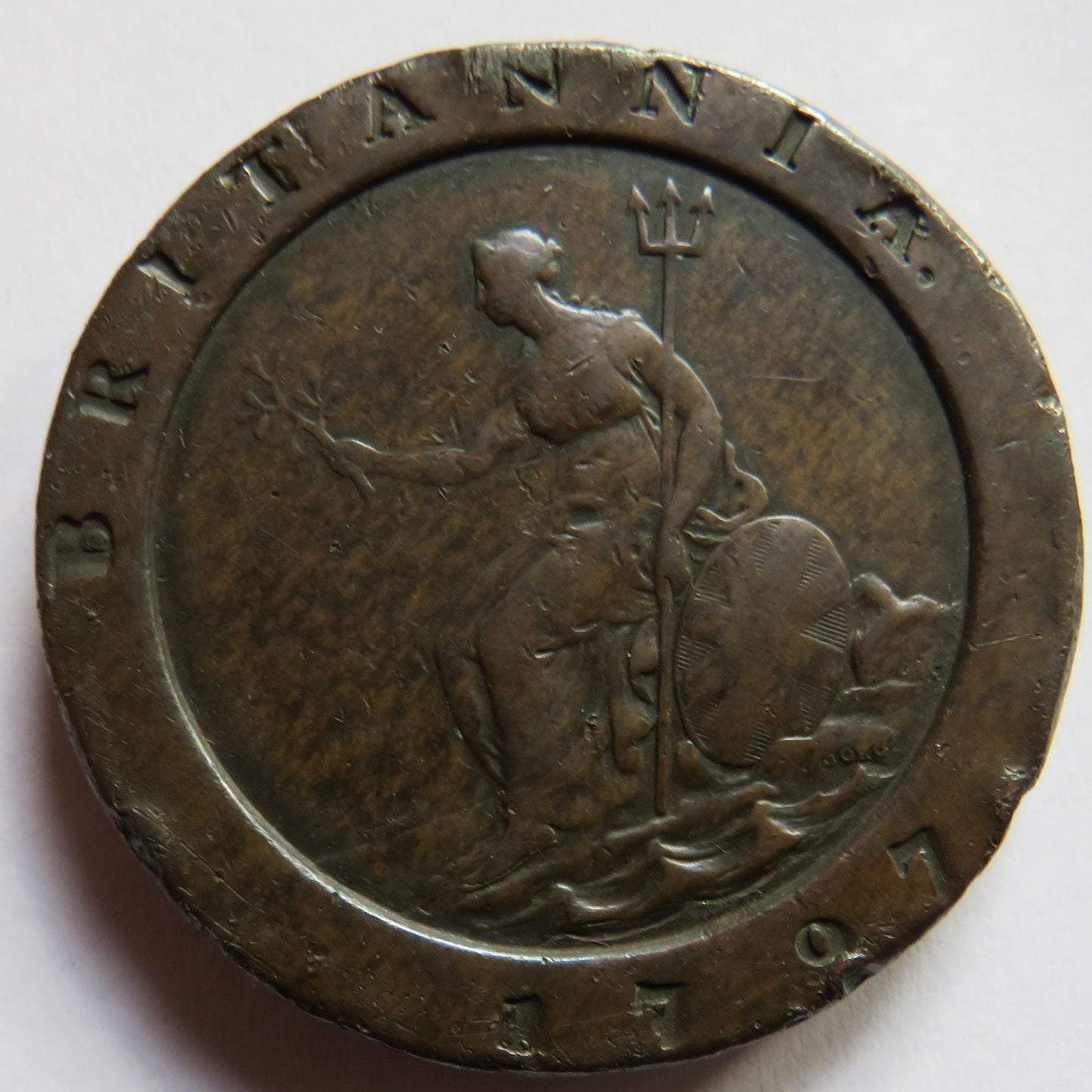 1797 King George III Cartwheel Twopence Coin - Great Britain