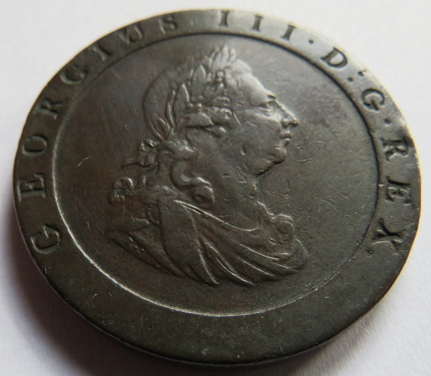 1797 King George III Cartwheel One Penny Coin Good Example