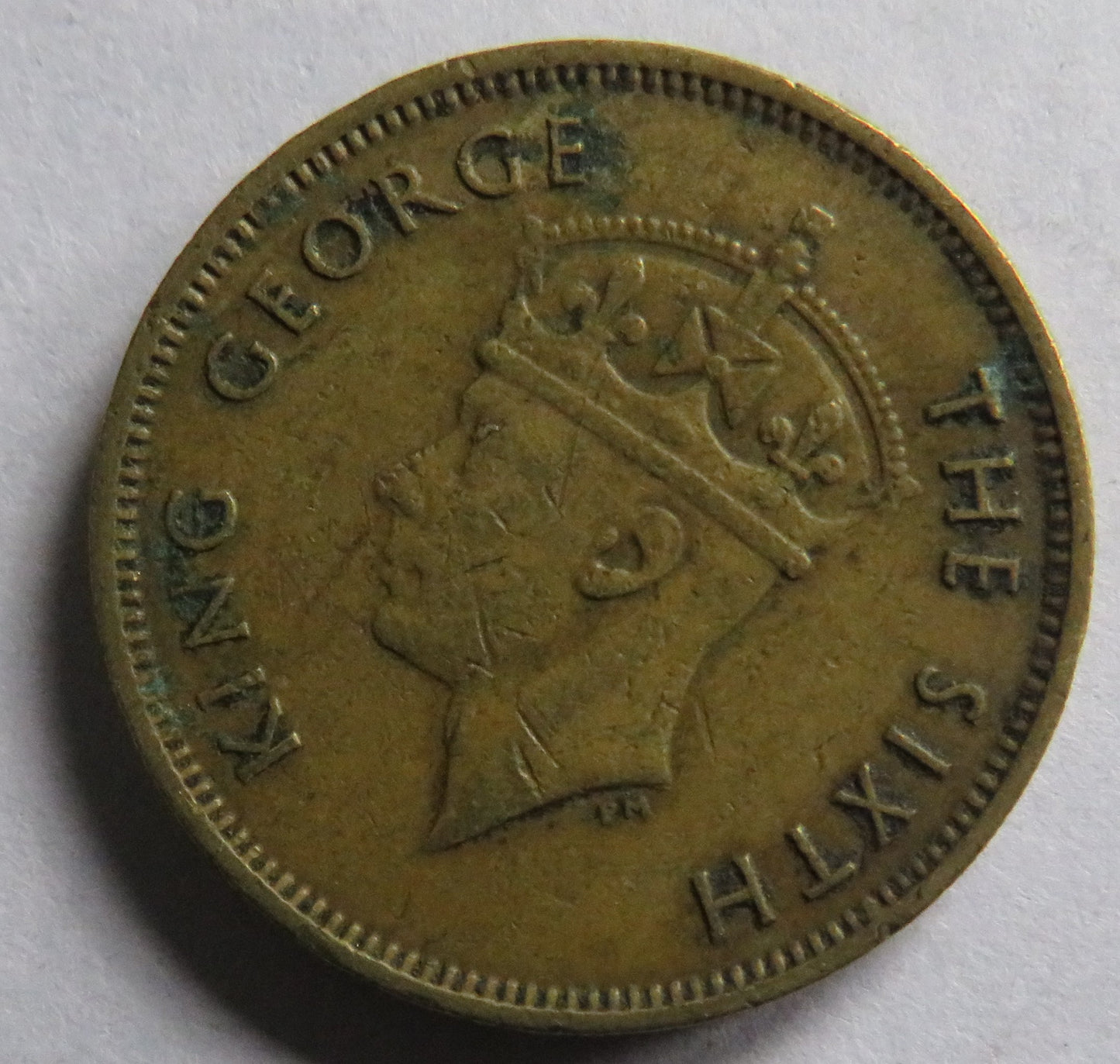 1949 King George VI Hong Kong 10 Cents Coin