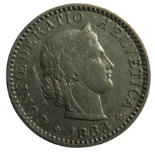 Load image into Gallery viewer, 1883 Switzerland 20 Rappen Coin
