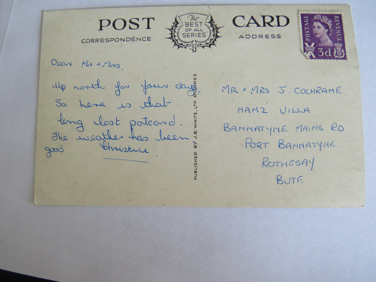 Vintage Postcard of A Glimpse of Loch Beneveian, Glen Affaric