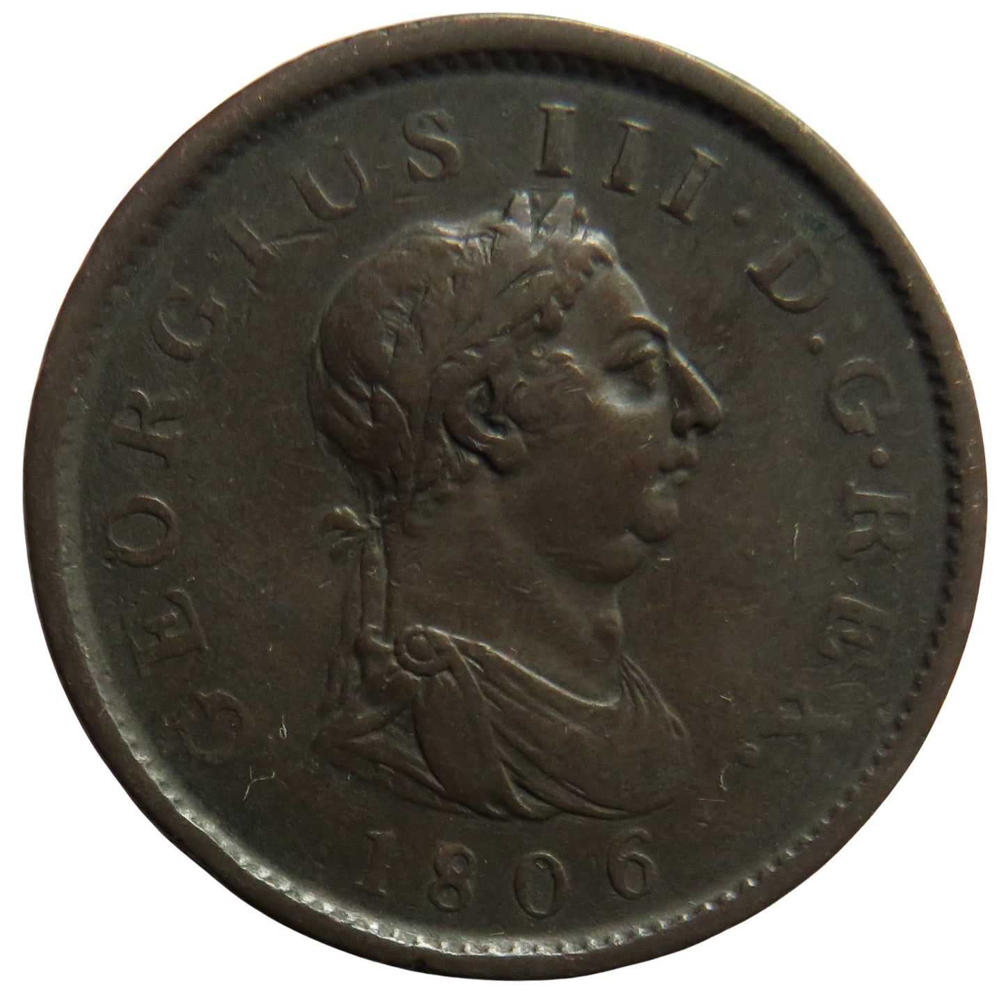 1806 King George III One Penny Coin - Great Britain