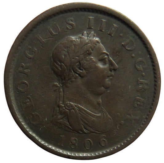 1806 King George III One Penny Coin - Great Britain
