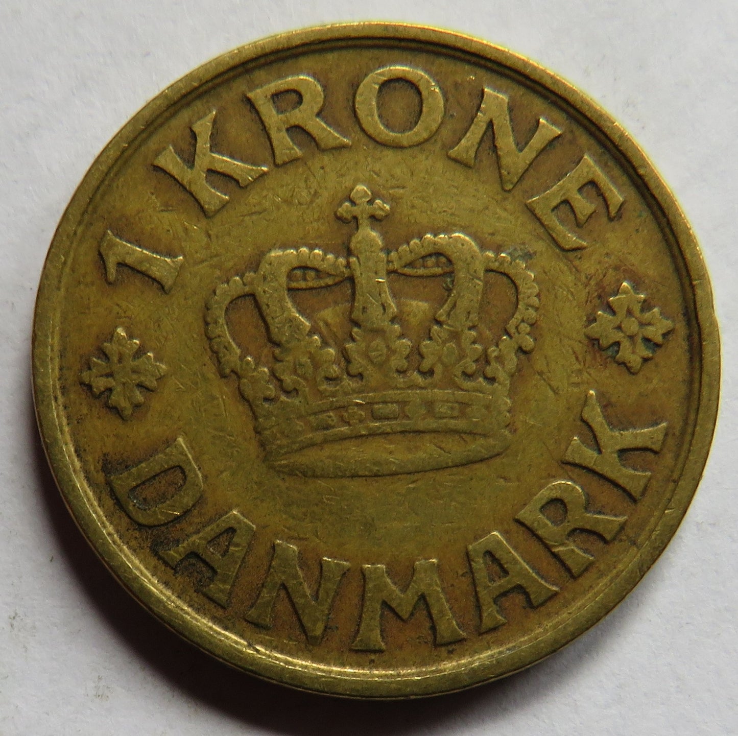 1925 Denmark One Krone Coin