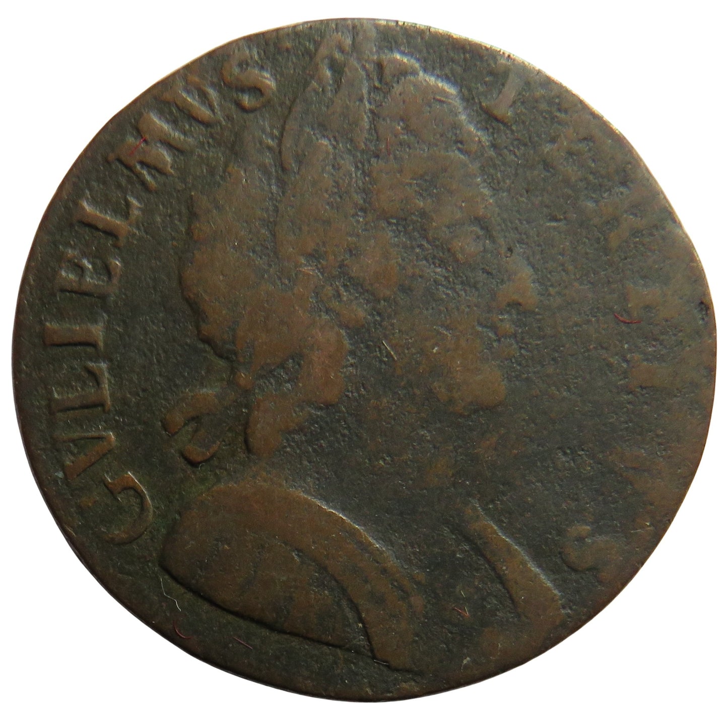 1695-1701 King William III Halfpenny Coin - Great Britain