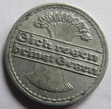 Load image into Gallery viewer, 1920-A Germany - Weimar Republic 50 Pfennig Coin
