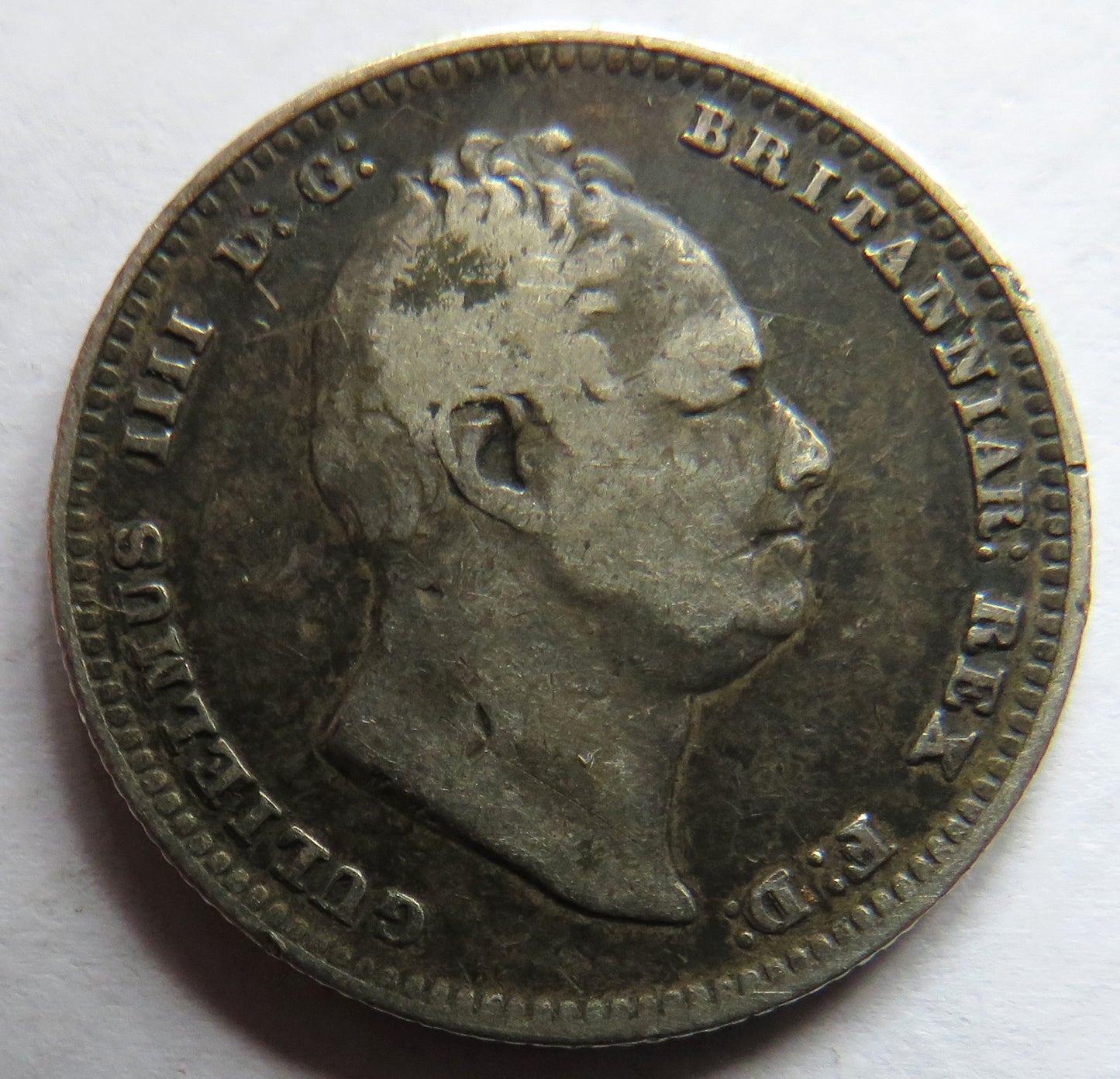 1834 King William IV Silver Shilling Coin - Great Britain