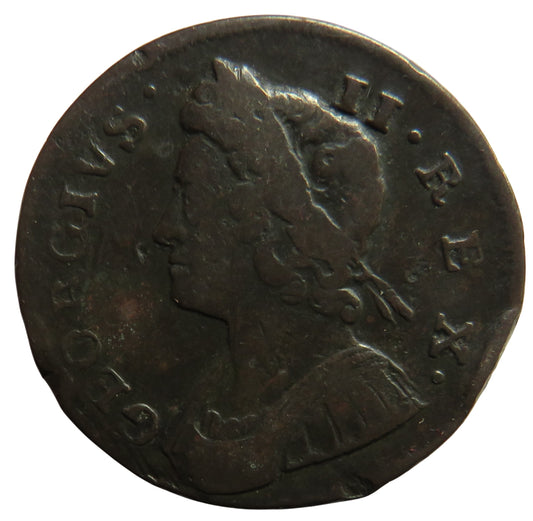 1738 King George II Halfpenny Coin - Great Britain