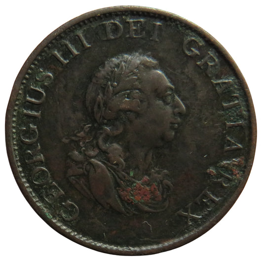 1799 King George III Halfpenny Coin -  Great Britain