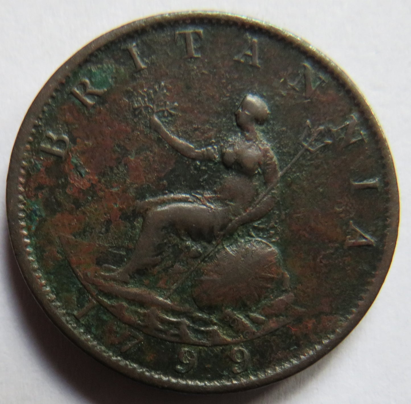 1799 King George III Halfpenny Coin -  Great Britain