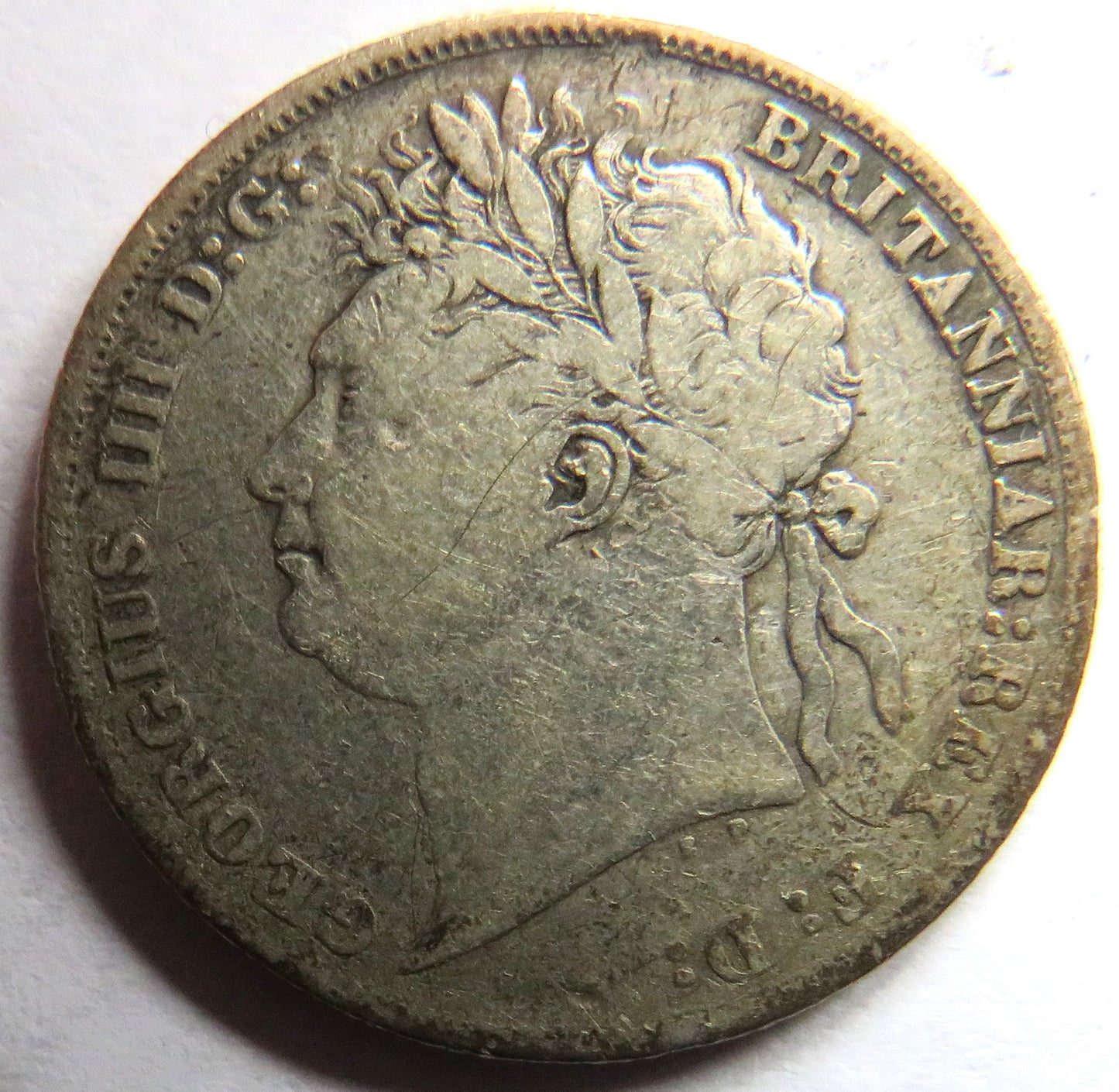 1823 King George IV Silver Shilling Coin - Great Britain