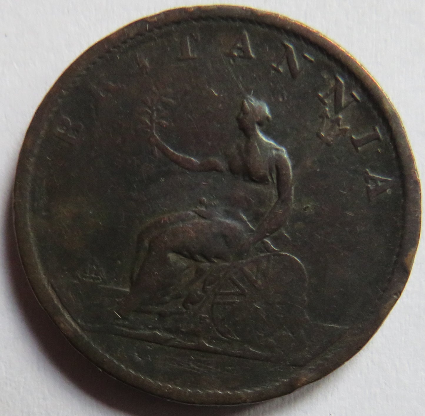 1807 King George III Halfpenny Coin - Great Britain -