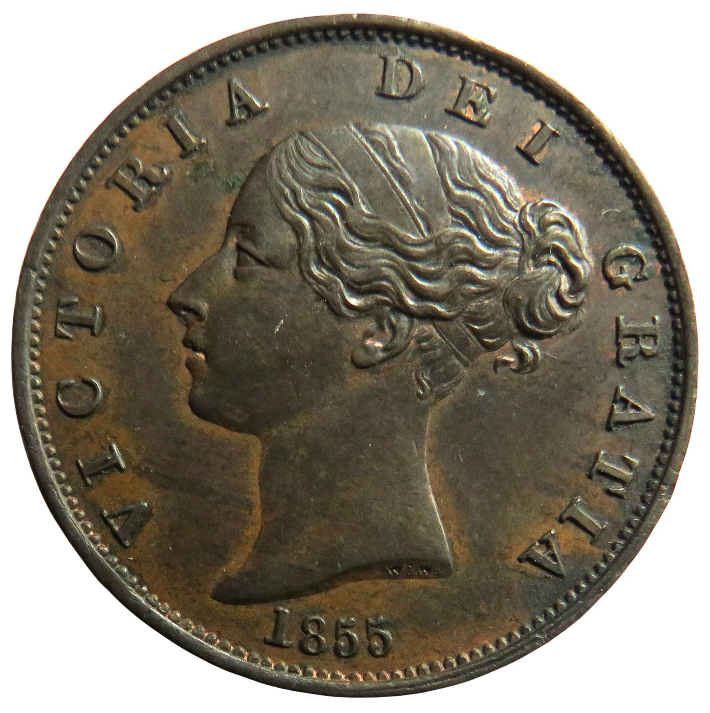 1855 Queen Victoria Halfpenny Coin In Higher Grade - Great Britain