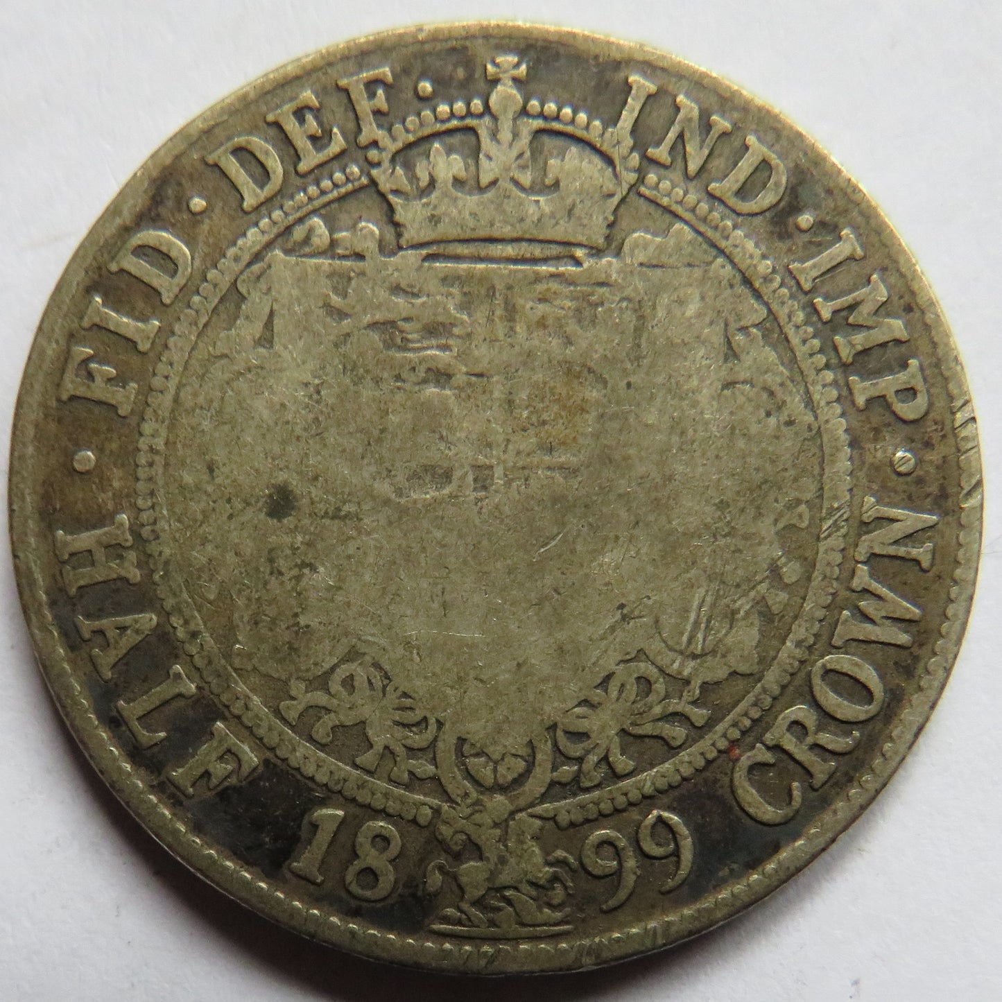 1899 Queen Victoria Silver Halfcrown Coin - Great Britain