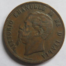 Load image into Gallery viewer, 1863 Italy 10 Centesimi Coin
