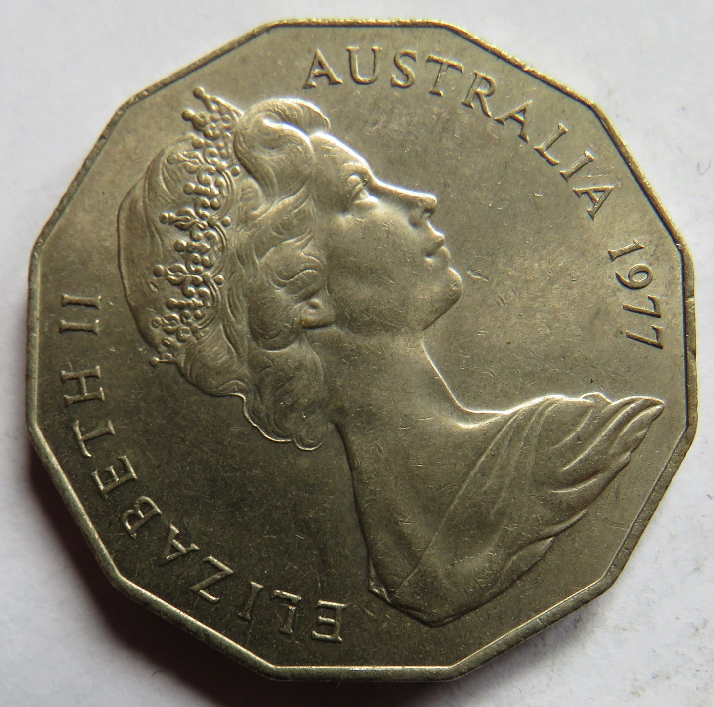 1977 Australia 50 Cents Coin Silver Jubilee.
