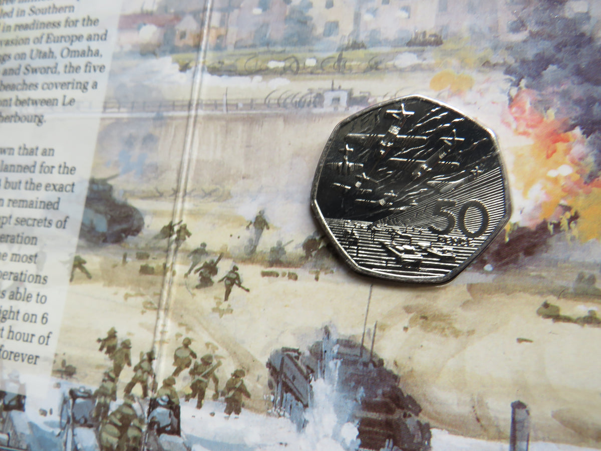 1994 D-Day Landings 50p Fifty Pence Coin In Presentation Pack