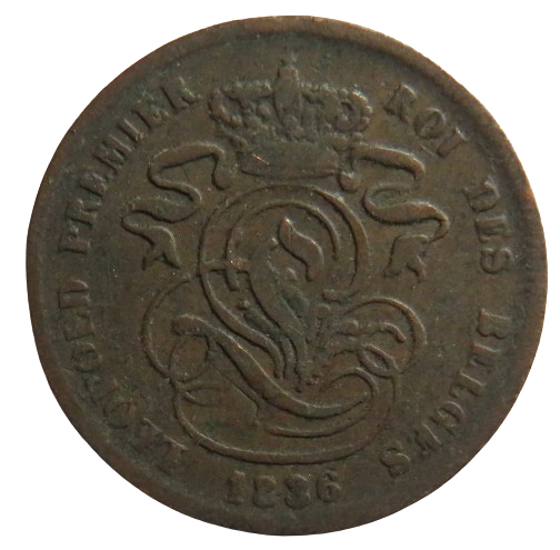 1836 Belgium 2 Centimes Coin