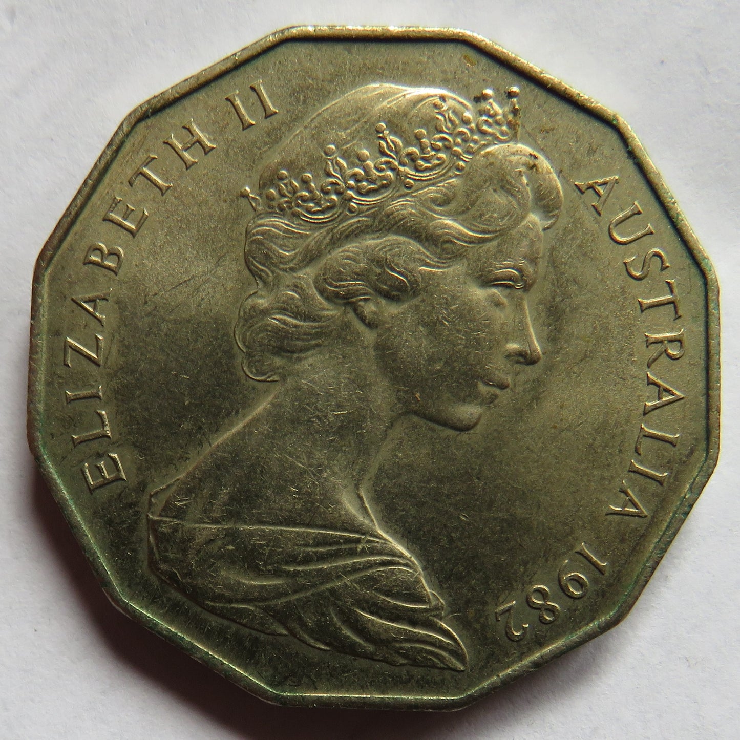1982 Australia 50 Cents Coin XII Commonwealth Games.