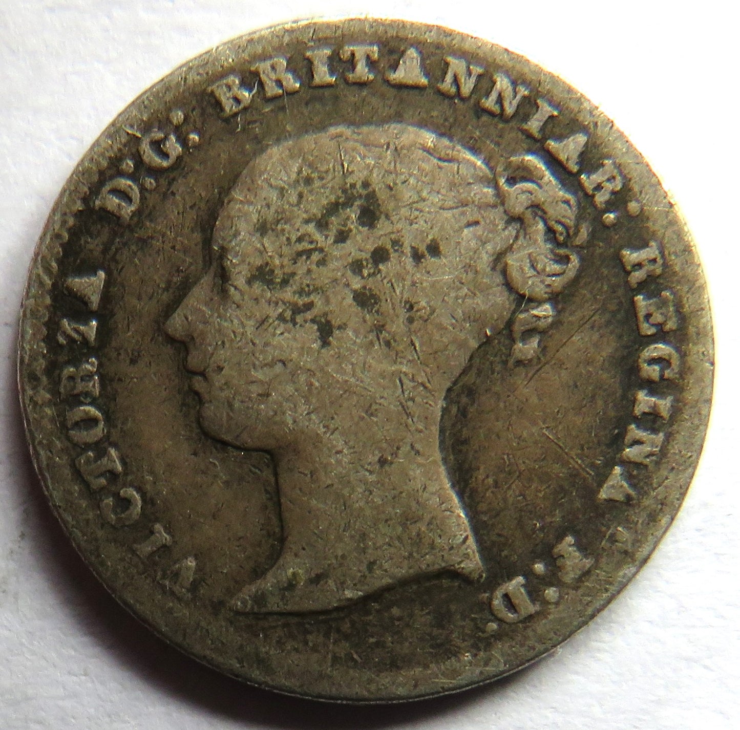 1855 Queen Victoria Silver Fourpence / Groat Coin