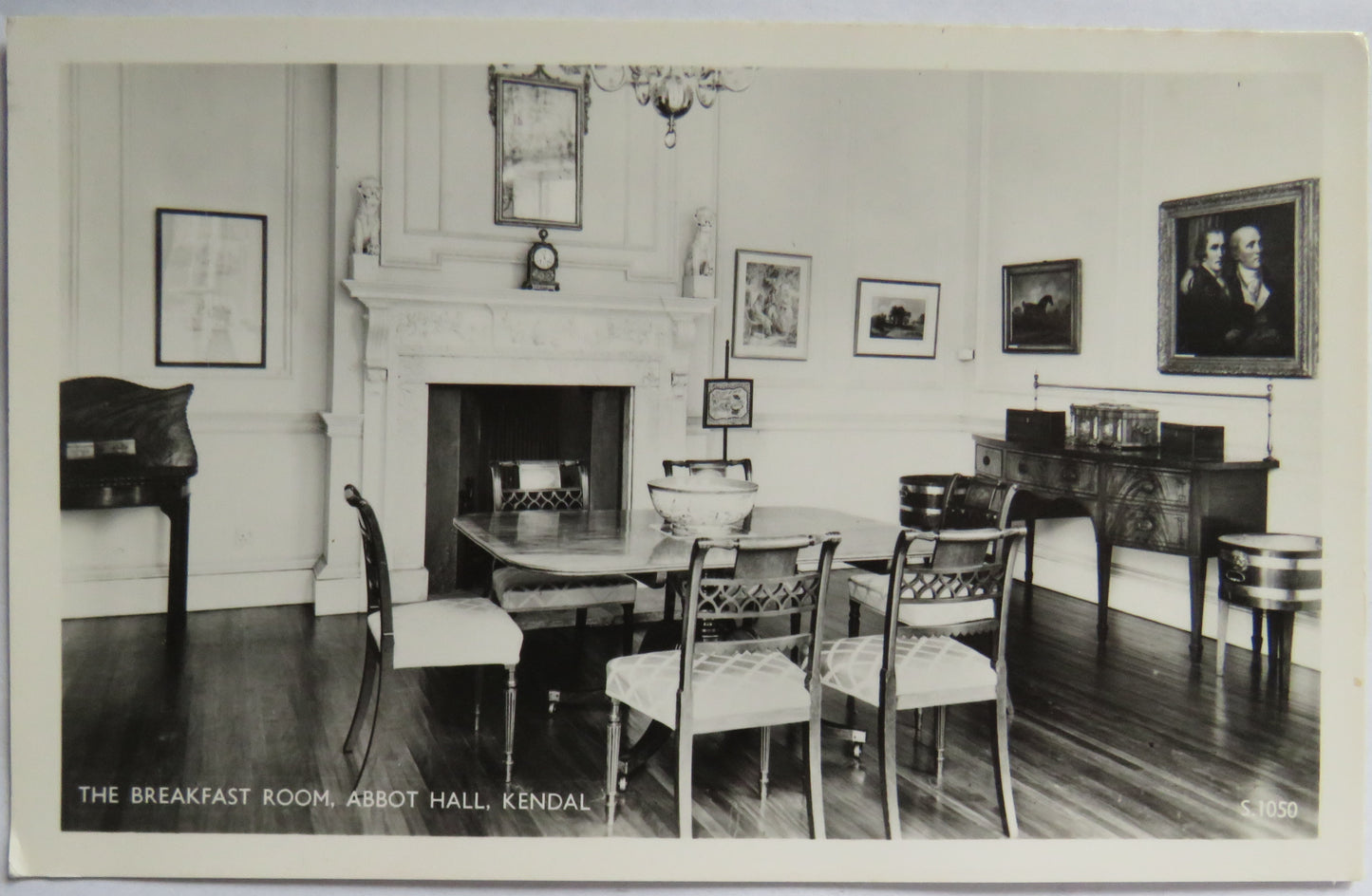 Vintage Postcard of The Breakfast Room, Abbot Hall, Kendal