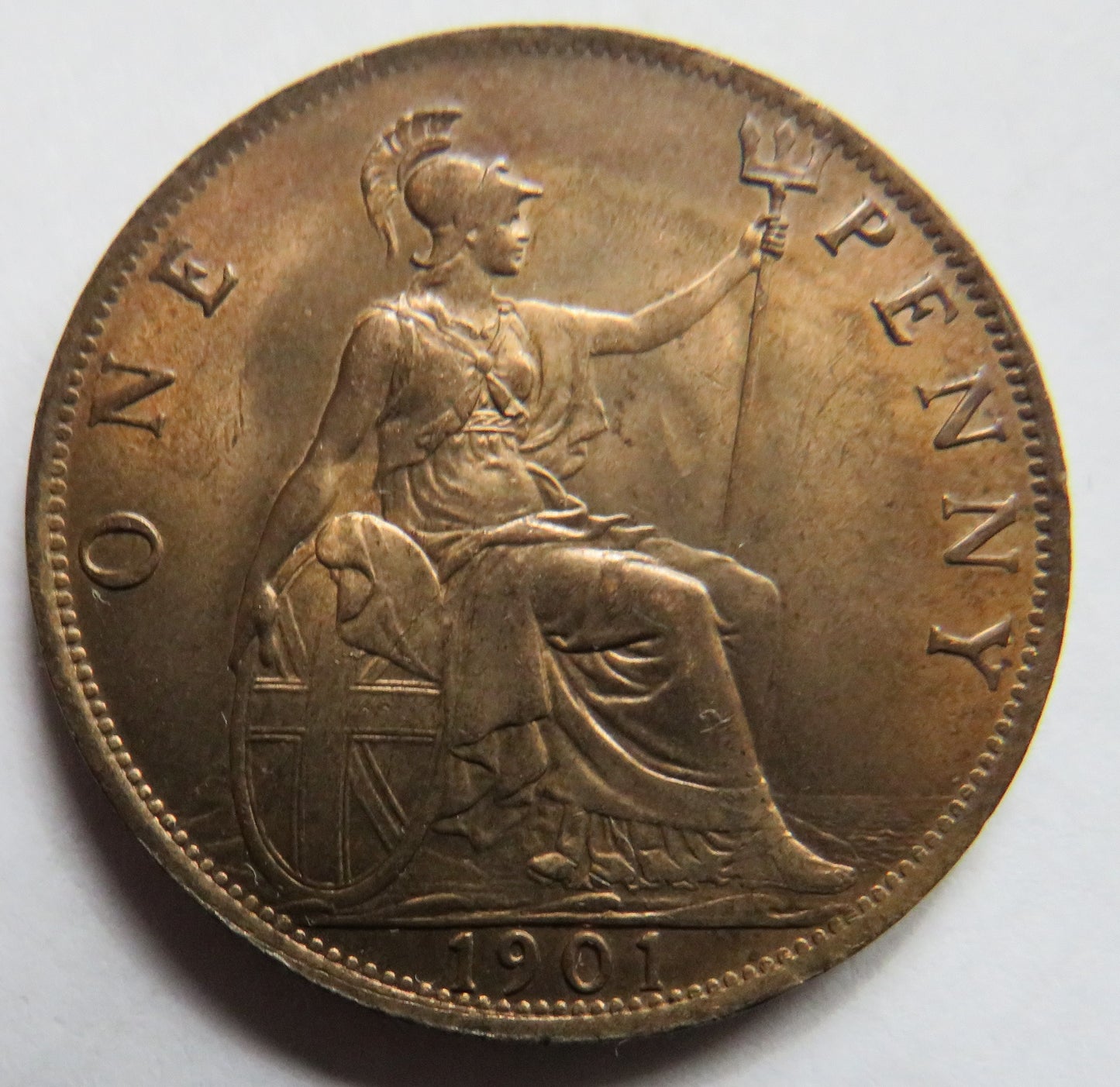 1901 Queen Victoria One Penny Coin In High Grade - Great Britain