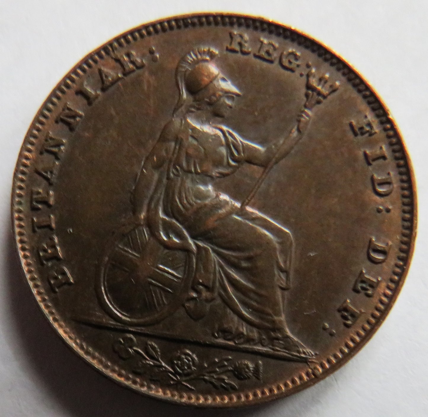 1843 Queen Victoria Farthing Coin In Better Grade - Great Britain