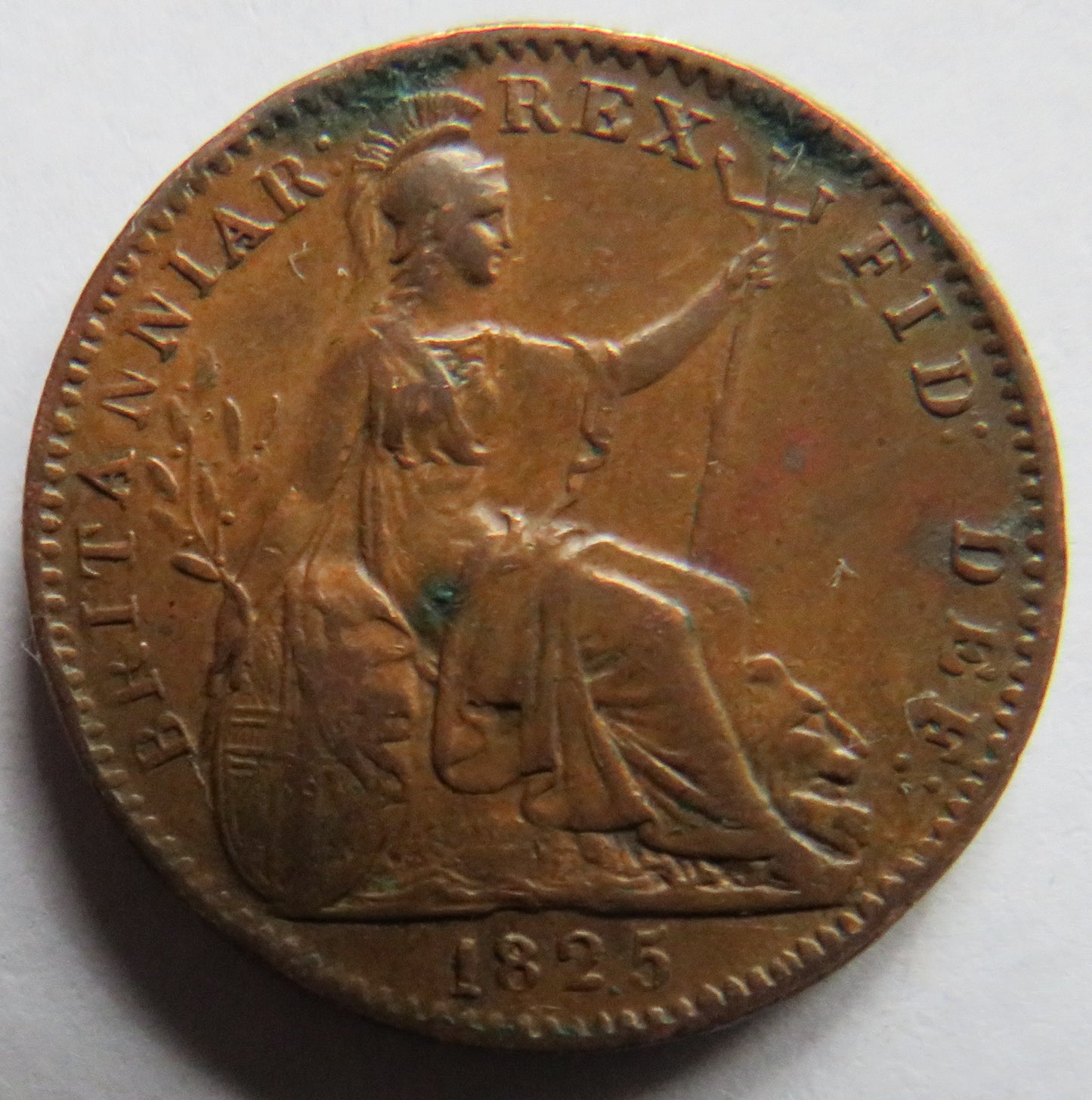 1825 King George IV Farthing Coin - Great Britain