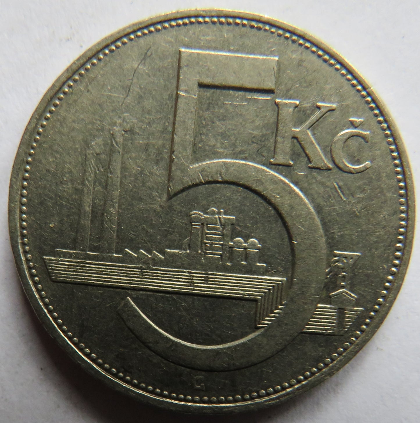 1938 Czechoslovakia 5 Korun Coin