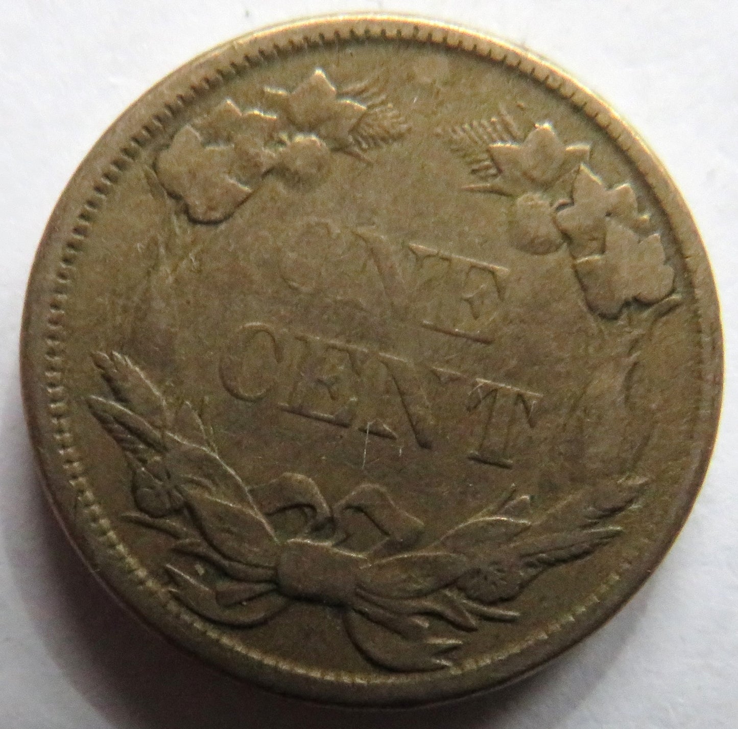 1858 USA Flying Eagle One Cent Coin Good Detail