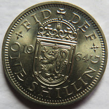 Load image into Gallery viewer, 1964 Queen Elizabeth II Shilling Coin (Scottish Reverse) High Grade
