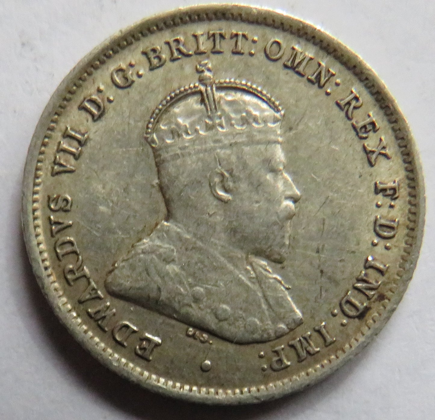 1910 King Edward VII Australia Silver Sixpence Coin