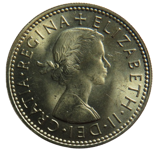 1963 Queen Elizabeth II Shilling Coin (English Reverse) High Grade