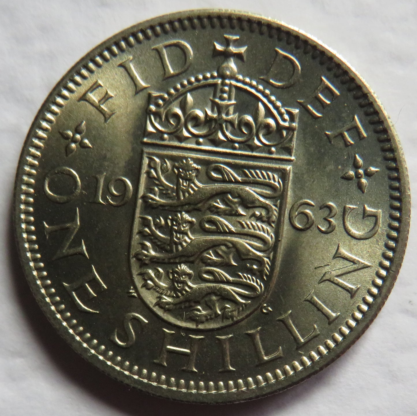 1963 Queen Elizabeth II Shilling Coin (English Reverse) High Grade