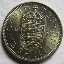 Load image into Gallery viewer, 1963 Queen Elizabeth II Shilling Coin (English Reverse) High Grade
