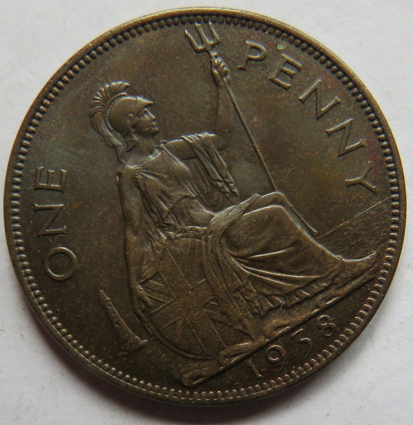 1938 King George VI One Penny Coin In Better Grade