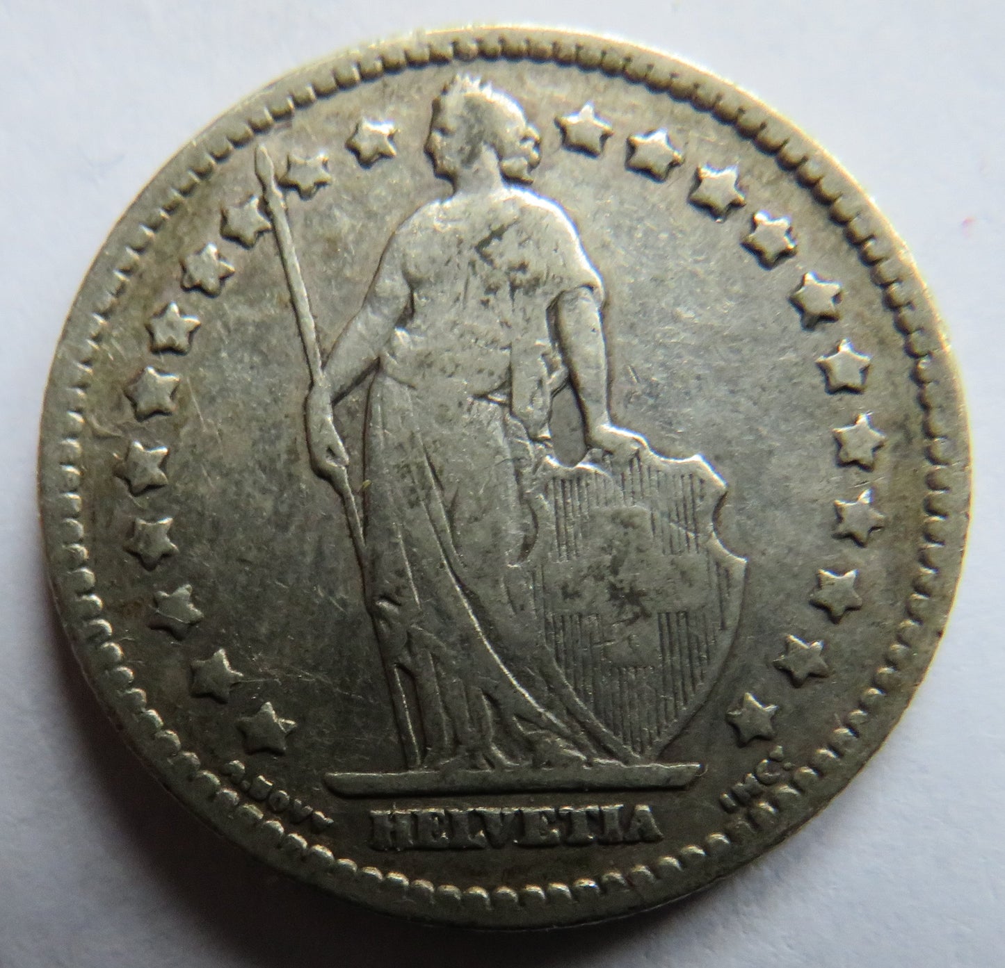 1905 Switzerland Silver One Franc Coin