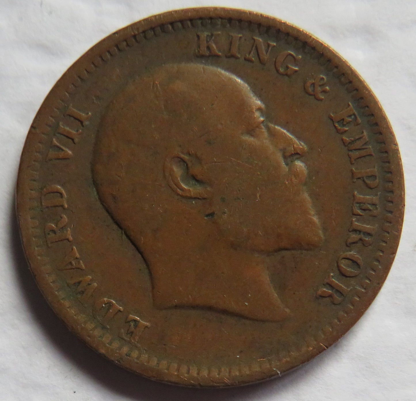 1906 King Edward VII India 1/4 Quarter Anna Coin