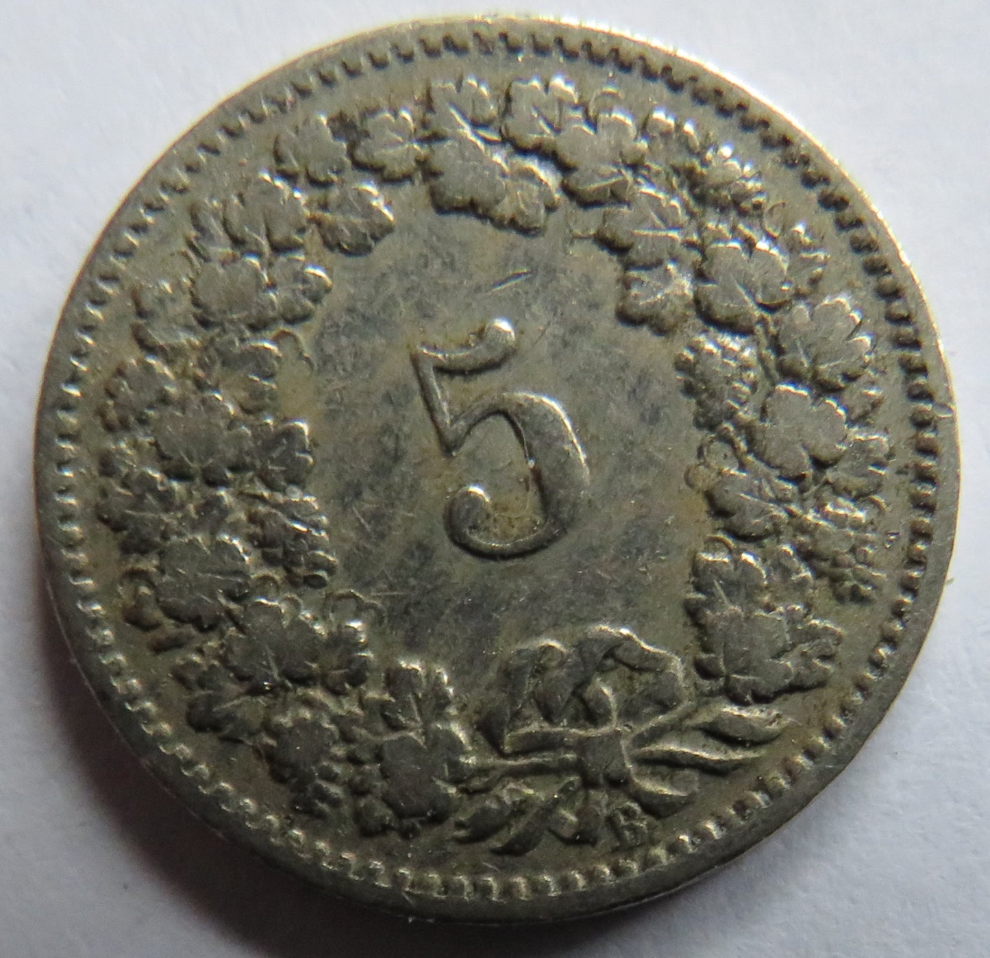 1903 Switzerland 5 Rappen Coin