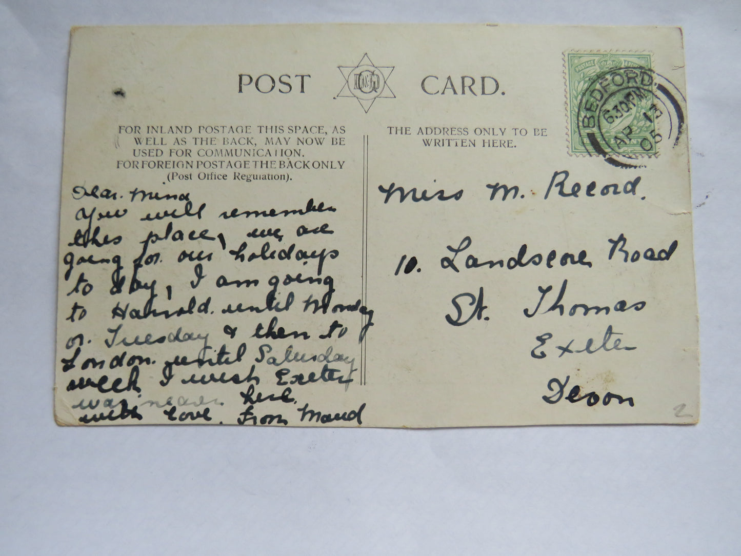 Vintage Postcard of London, Buckingham Palace 1905
