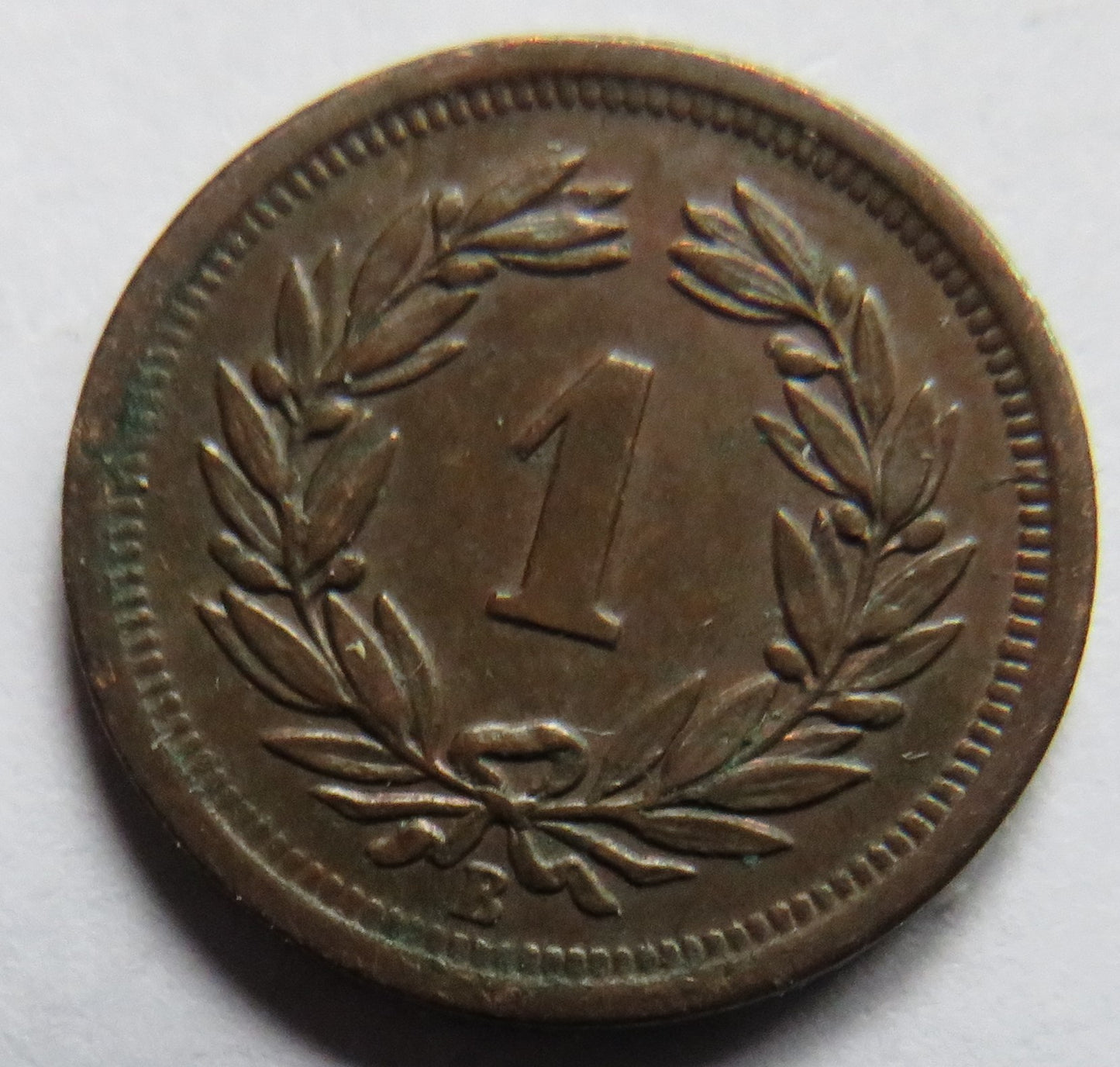 1902 Switzerland One Rappen Coin