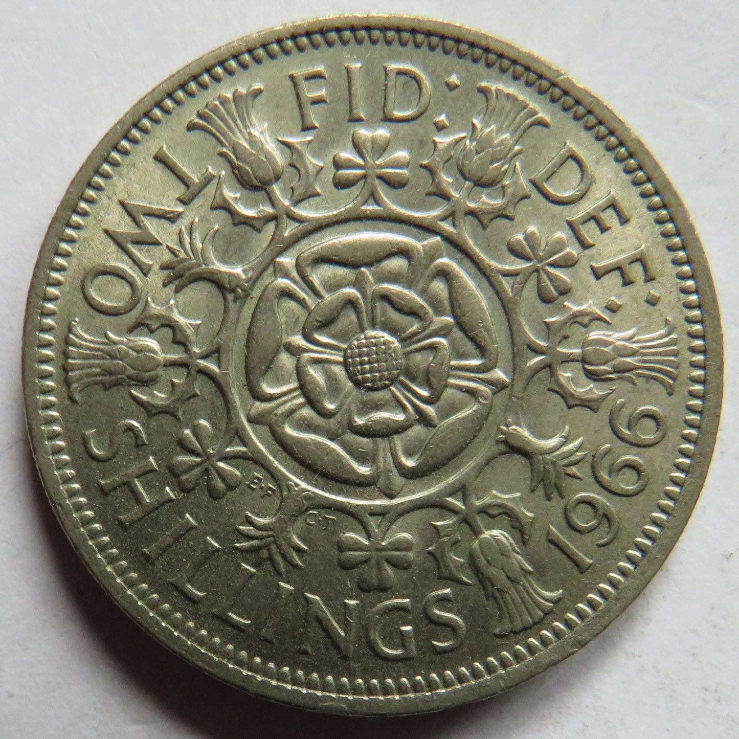 1966 Queen Elizabeth II Florin / Two Shillings Coin