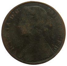 Load image into Gallery viewer, 1875 Queen Victoria Bun Head One Penny Coin - Great Britain
